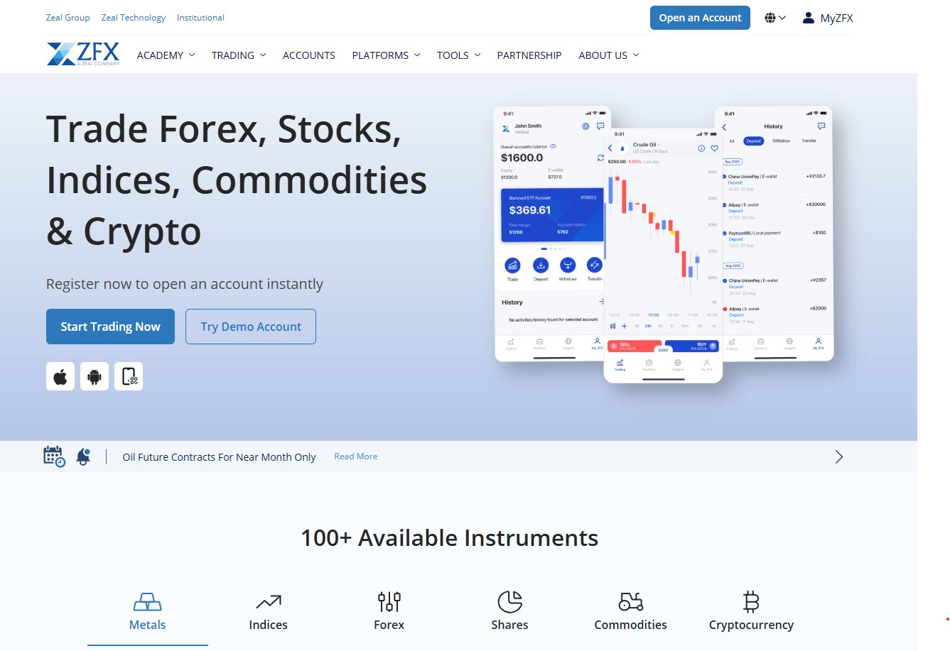 ZFX broker overview