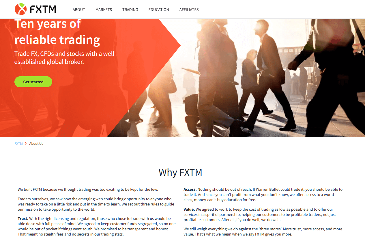 FXTM a trusted broker
