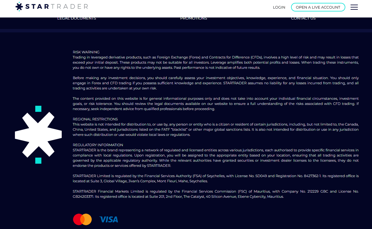 Startrader a regulated broker