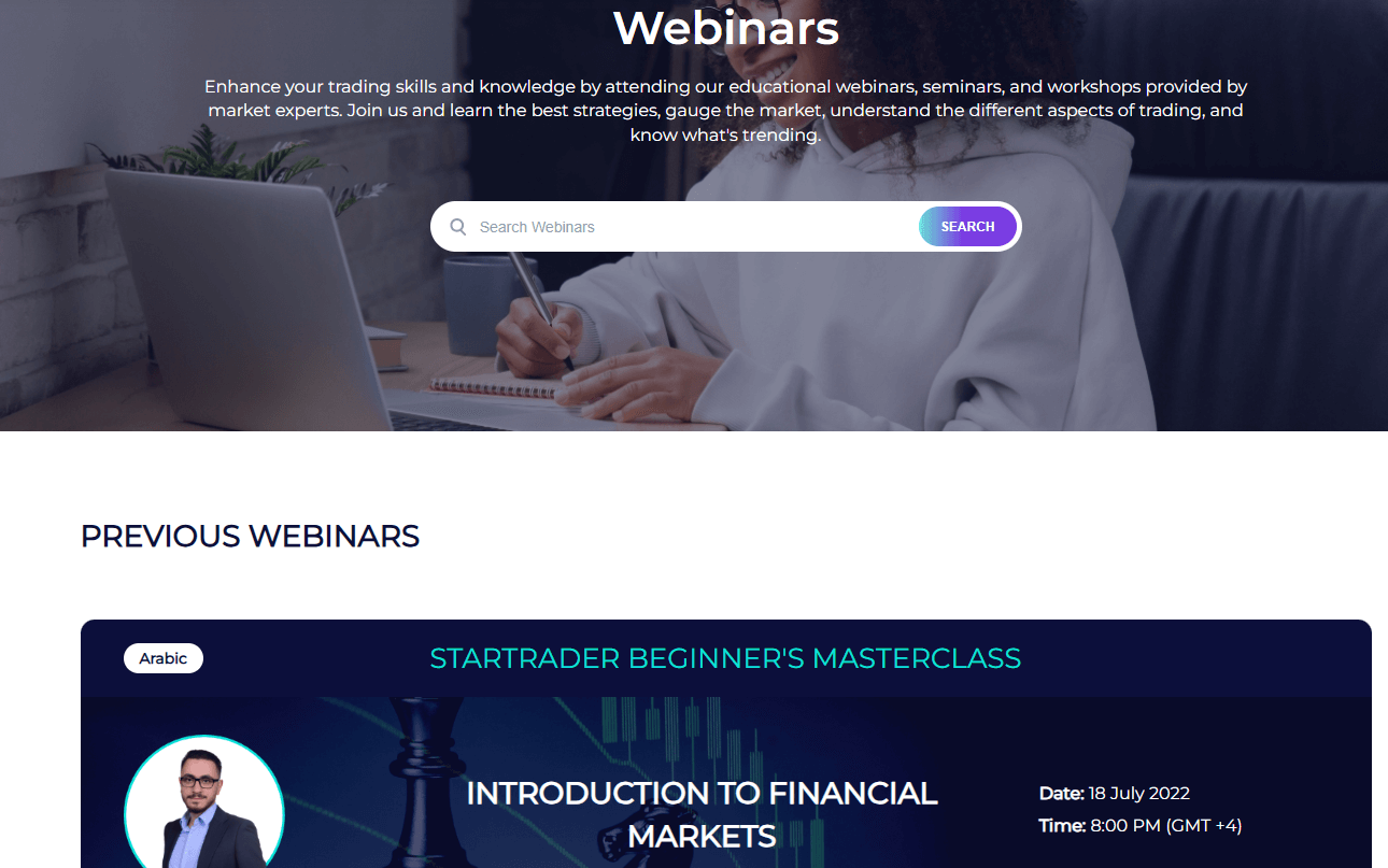 Startrader trading tools