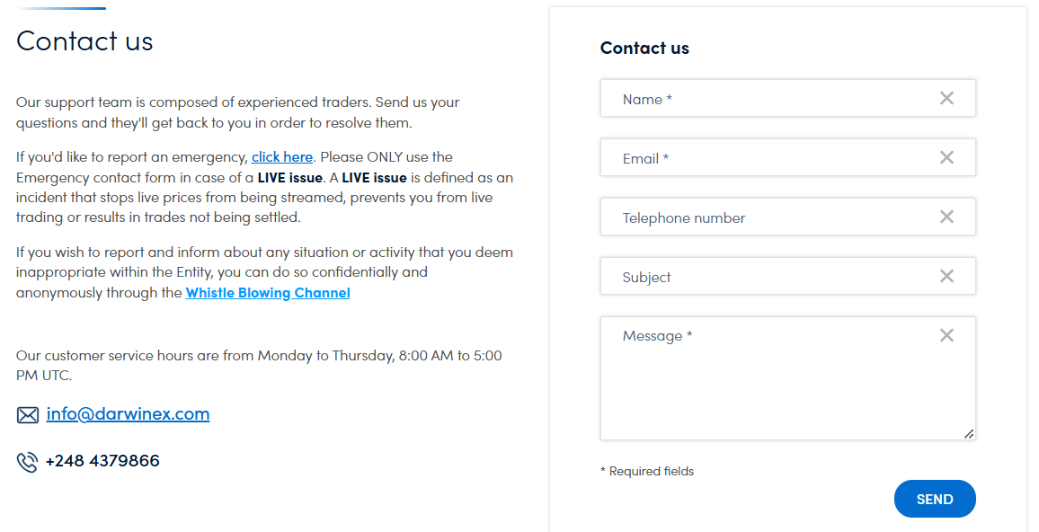 Darwinex Broker Supports