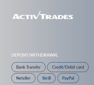 Activtrades dep and with