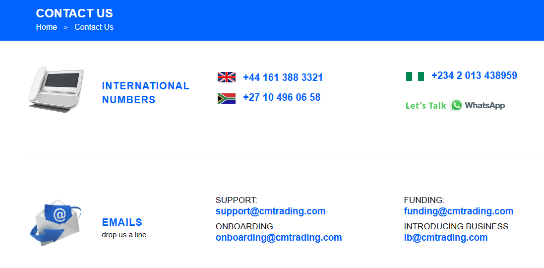 CMTrading support