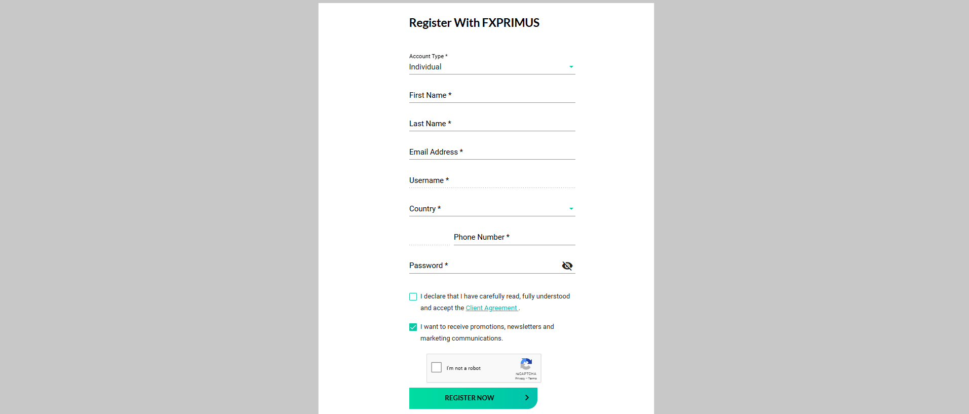 FXPrimus register