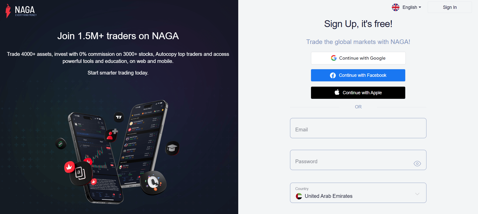 NAGA Singup