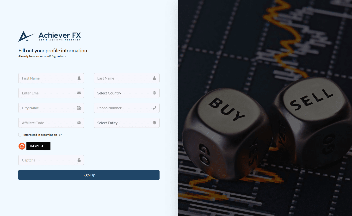 achieverfx singup