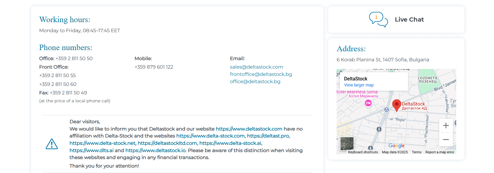 deltastock supports