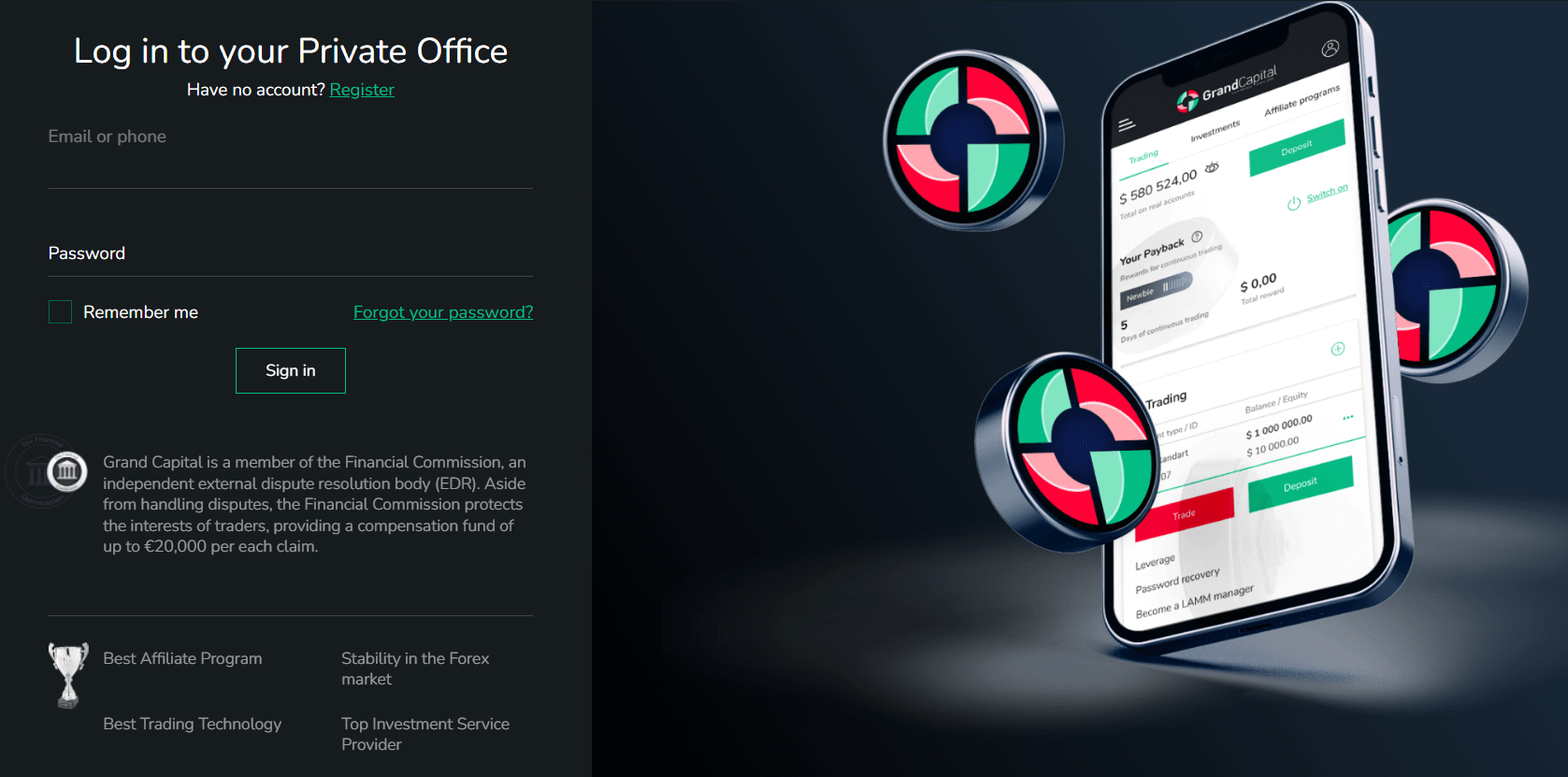 grandcapital register