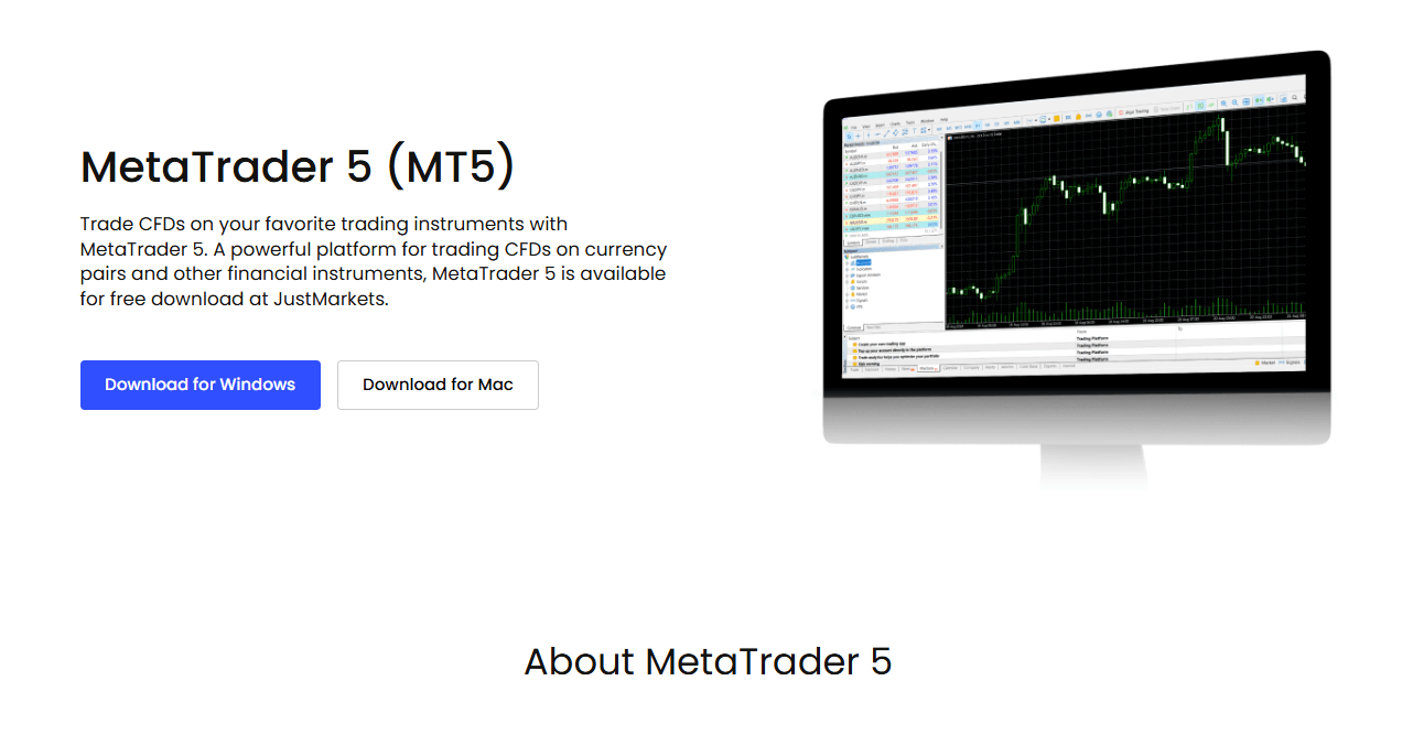 justmarkets platforms