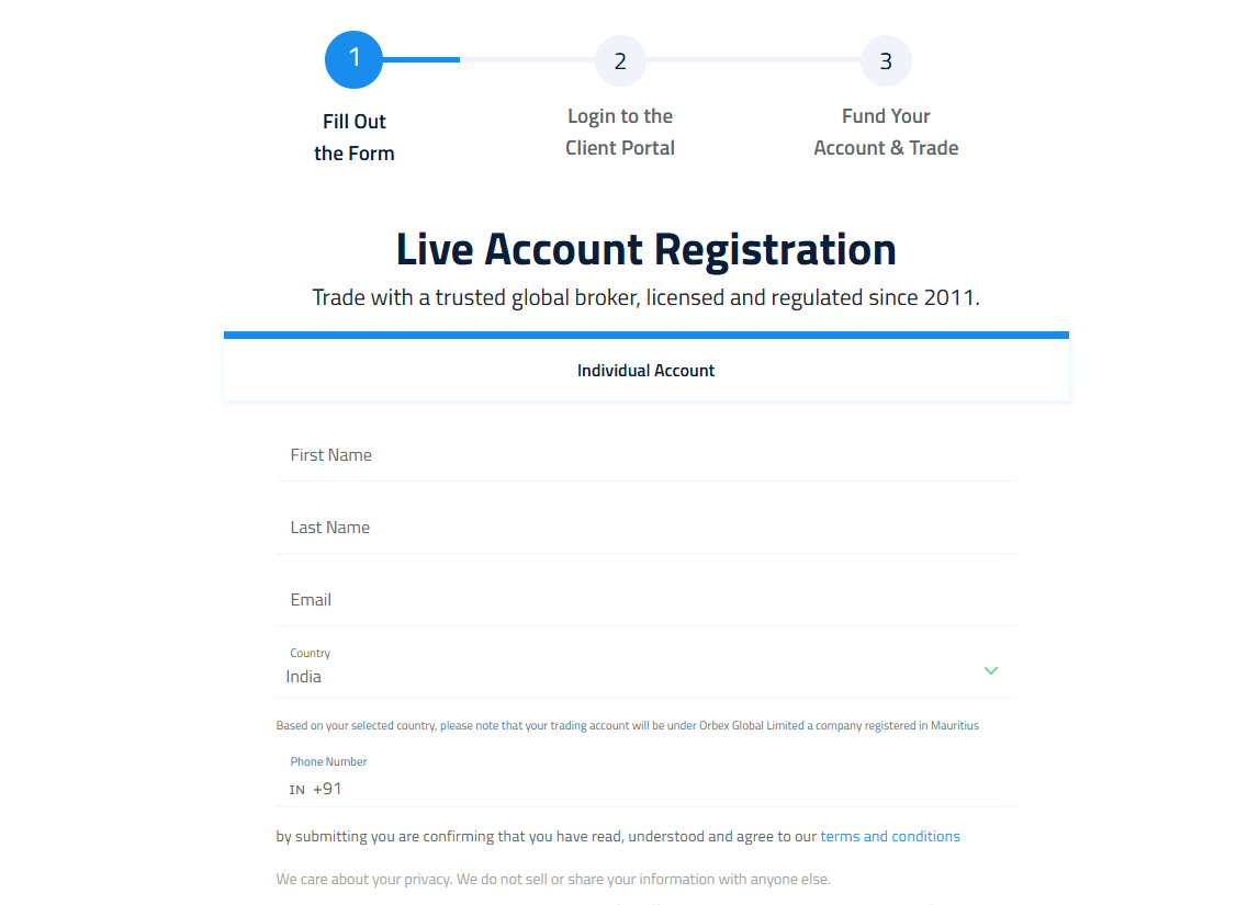 orbex register