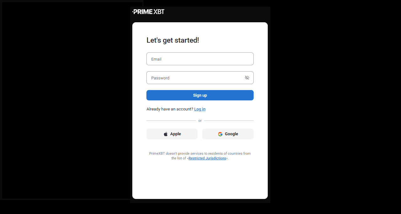 primexbt SINGUP