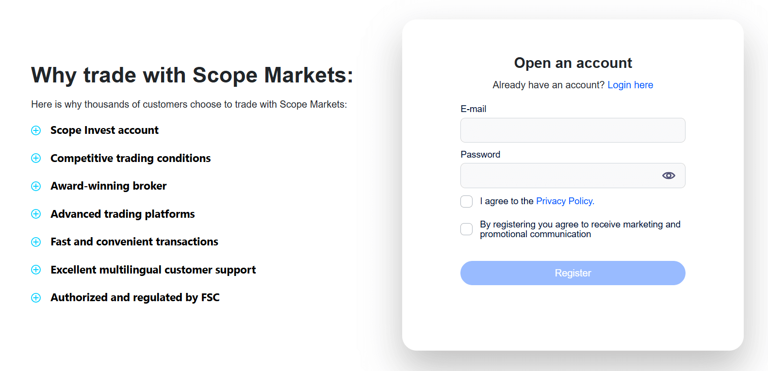 scopemarkets Register