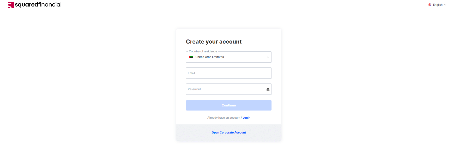 squaredfinancial singup