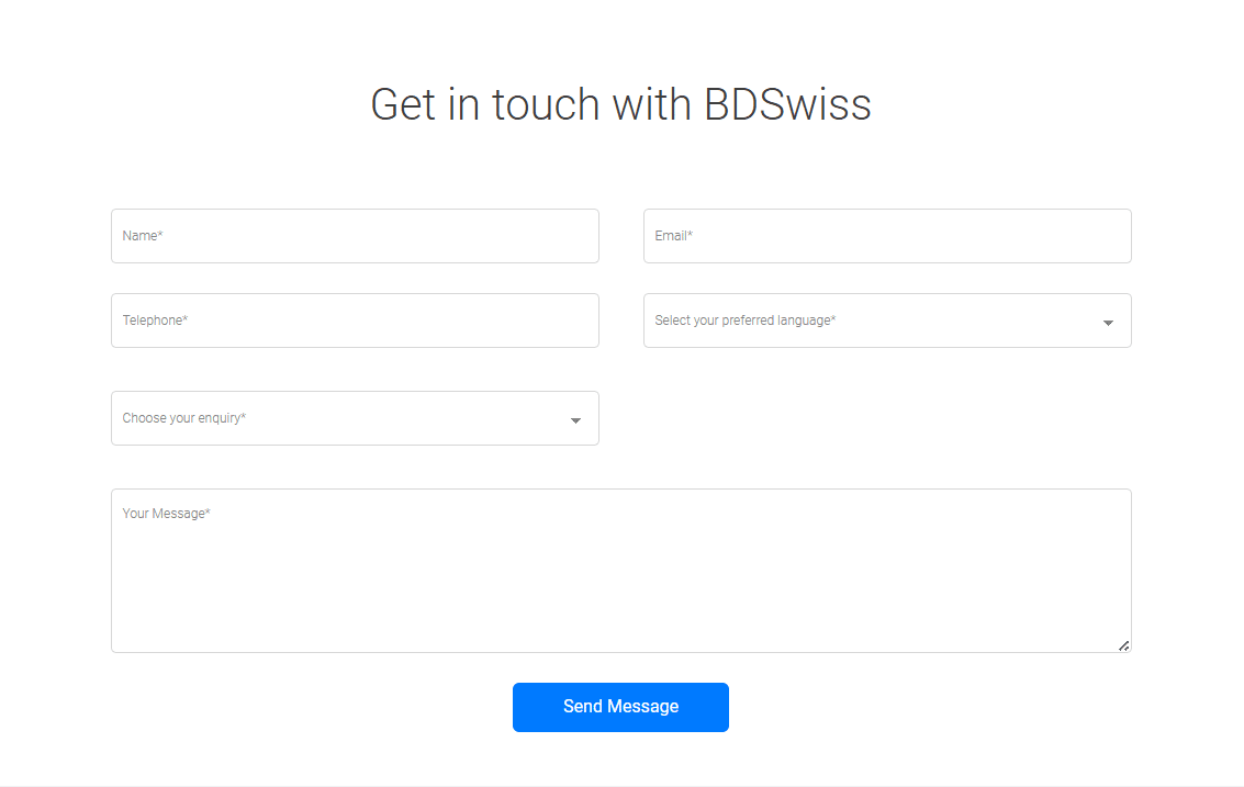 BDSWISS supports