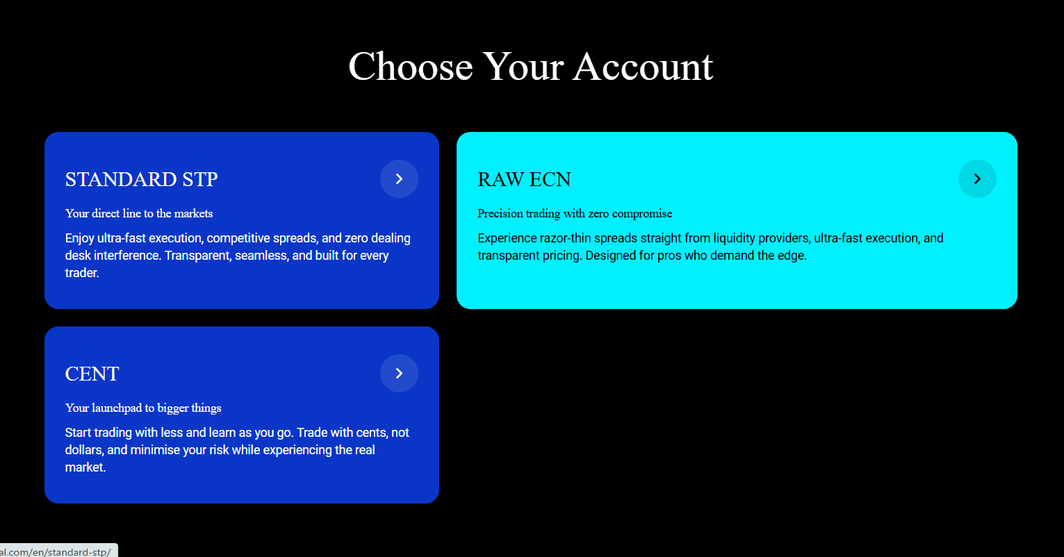 VT Markets accounts