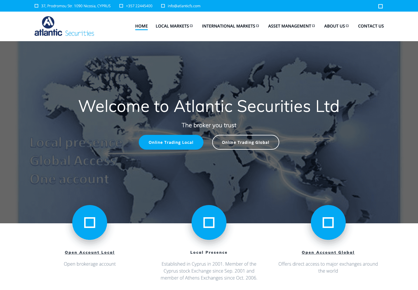 Atlantic Securities Ltd homepage