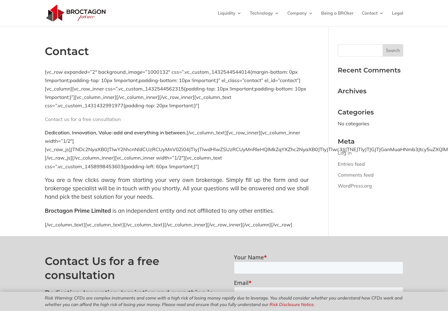 Broctagon Prime contact and support page