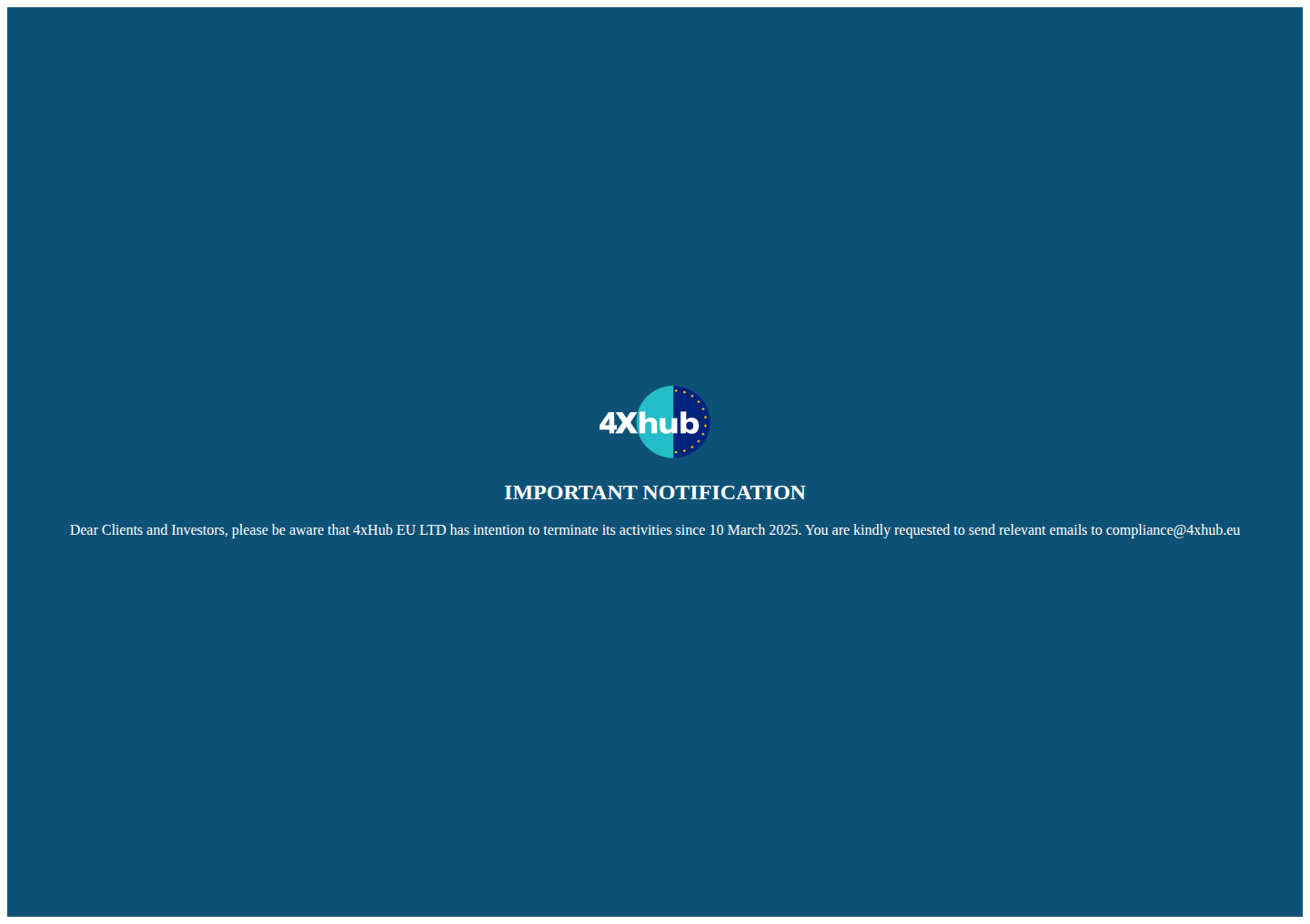 4XHUB EU ae-root page as we captured it