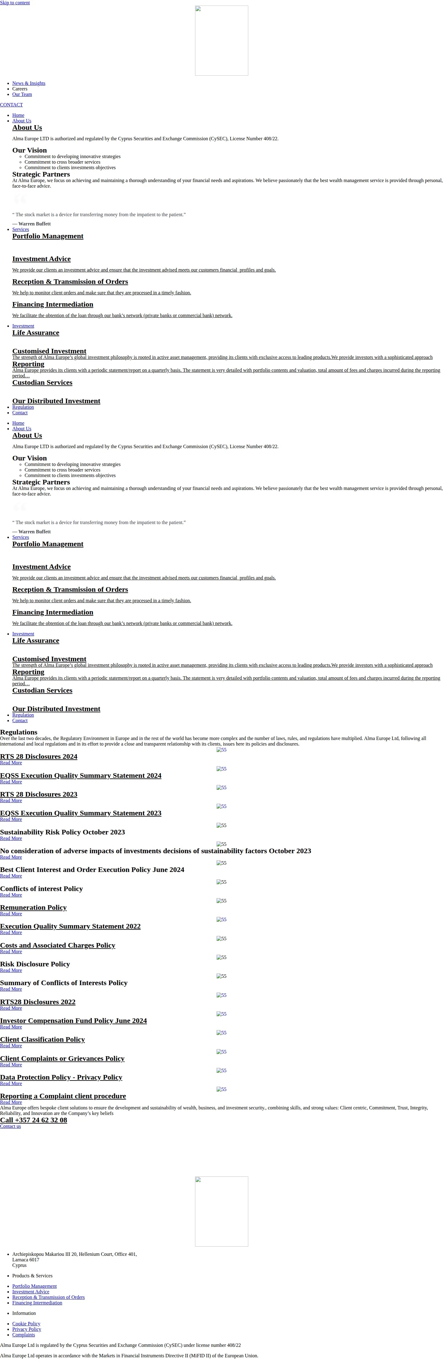 ALMA Europe Ltd AE legal page as we captured it