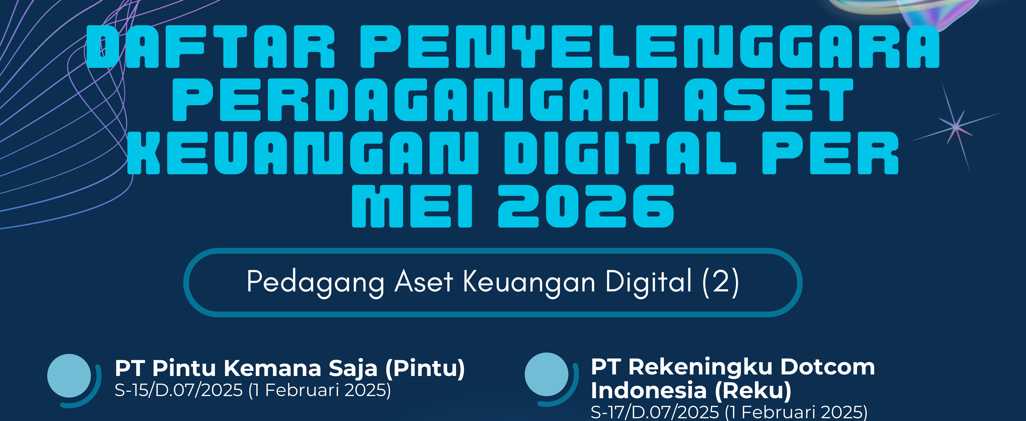 OJK register page listing PT Pintu Kemana Saja with permission S-15/D.07/2025 dated 1 February 2025