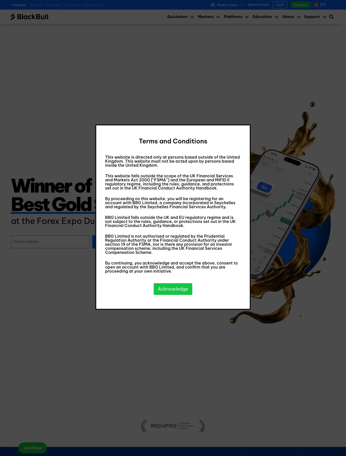 Blackbull Markets live-root page as we captured it