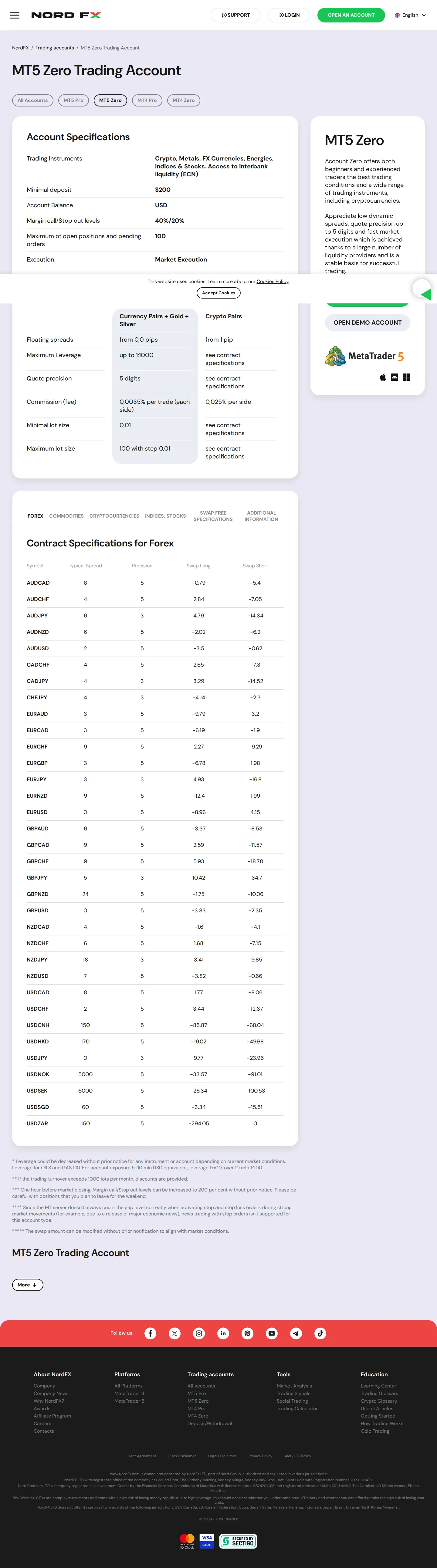 NordFX GB accounts-3 page as we captured it