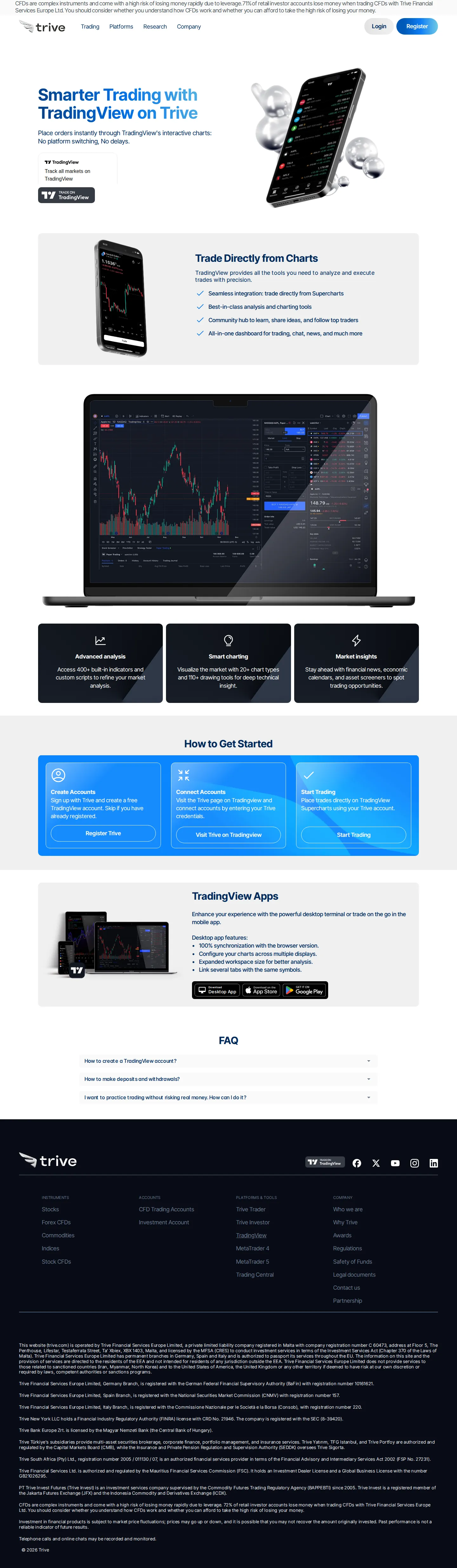 Trive AE platforms page as we captured it