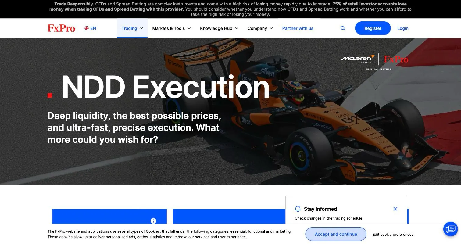 FxPro live-pricing page as we captured it
