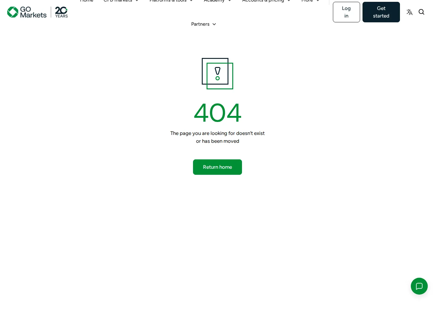 GO Markets GB terms page as we captured it