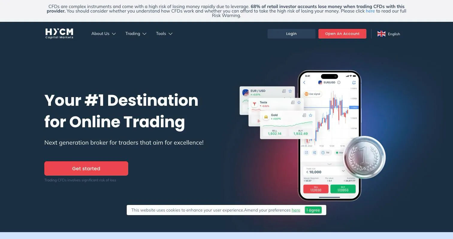 HYCM live-uk-root page as we captured it